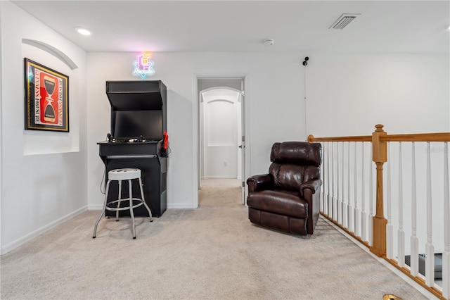 11105 Balfour St E, Venice, FL 34293 - living area with carpet flooring and baseboards
