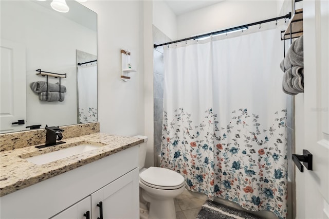 11105 Balfour St E, Venice, FL 34293 - full bathroom featuring vanity, tile patterned floors, and a shower with curtain