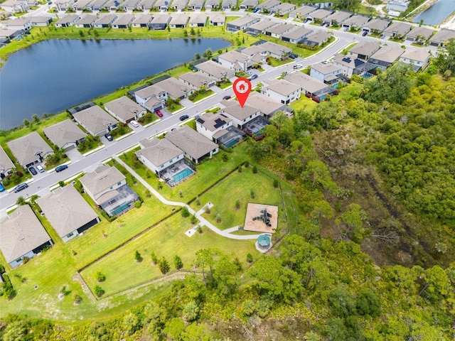 11105 Balfour St E, Venice, FL 34293 - aerial view of property and surrounding area featuring nearby suburban area and a nearby body of water