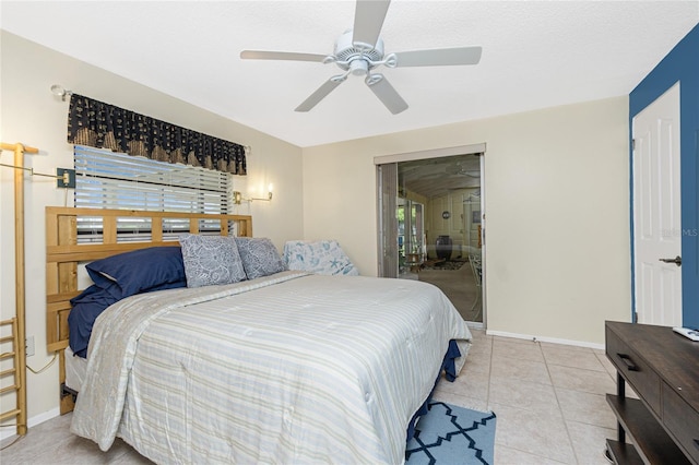 4051 Rock Creek Dr, Port Charlotte, FL 33948 - bedroom featuring light tile patterned floors and ceiling fan