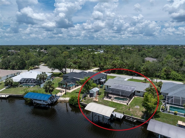 4051 Rock Creek Dr, Port Charlotte, FL 33948 - aerial perspective of suburban area featuring a nearby body of water