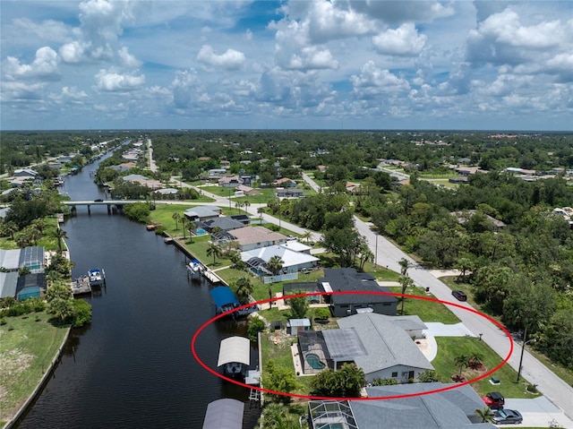 4051 Rock Creek Dr, Port Charlotte, FL 33948 - aerial view of residential area featuring a large body of water