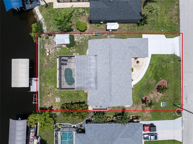 4051 Rock Creek Dr, Port Charlotte, FL 33948 - aerial overview of property's location with property parcel outlined