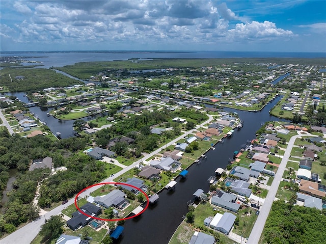 4051 Rock Creek Dr, Port Charlotte, FL 33948 - aerial view of property's location featuring nearby suburban area and a nearby body of water