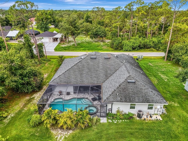 6444 Alhambra Ave, North Port, FL 34291 - view from above of property featuring a pool