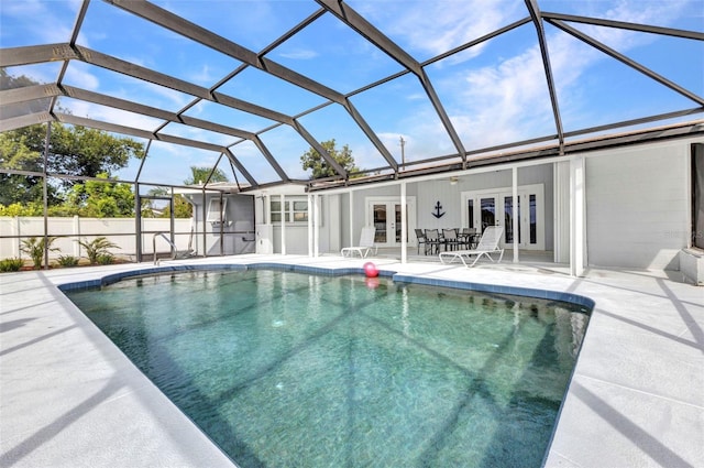 4244 Harbor Blvd, Port Charlotte, FL 33952 - view of pool with french doors, a patio, and a lanai
