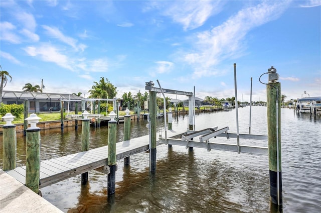 4244 Harbor Blvd, Port Charlotte, FL 33952 - dock featuring boat lift and a water view