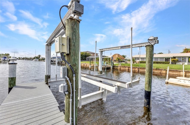 4244 Harbor Blvd, Port Charlotte, FL 33952 - dock featuring boat lift and a water view
