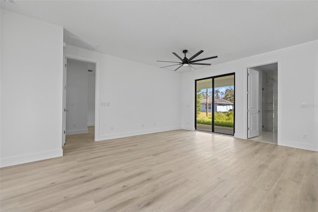 17156 Eugene Ave, Port Charlotte, FL 33954 - spare room featuring light wood finished floors and a ceiling fan