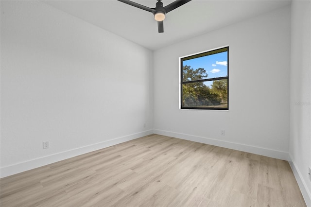 17156 Eugene Ave, Port Charlotte, FL 33954 - empty room with ceiling fan and light wood finished floors