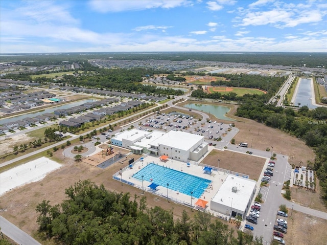 1992 Sunset Preserve Way, Port Charlotte, FL 33953 - bird's eye view of a pool area and a nearby body of water