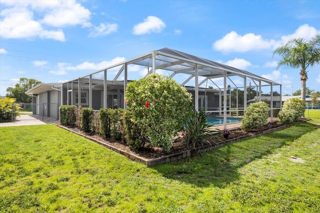 2309 Conway Blvd, Port Charlotte, FL 33952 - rear view of property featuring an outdoor pool and a lanai