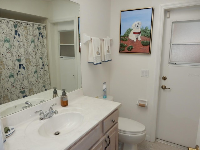 388 Orlando Blvd, Port Charlotte, FL 33954 - bathroom featuring vanity, tile patterned floors, and a shower with curtain