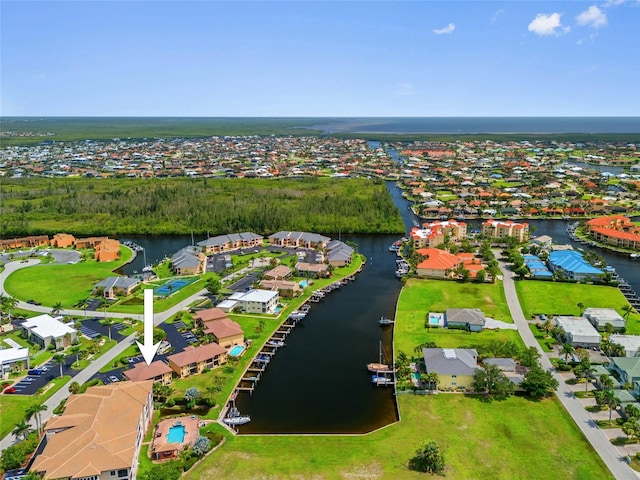 3221 White Ibis Ct Unit D1, Punta Gorda, FL 33950 - aerial perspective of suburban area featuring a nearby body of water