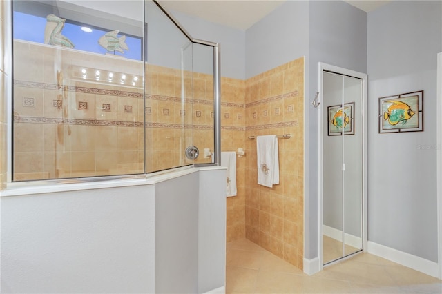 2712 Arugula Dr, North Port, FL 34289 - full bathroom featuring walk in shower and tile patterned flooring