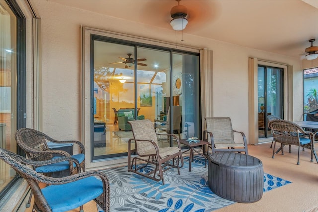 2712 Arugula Dr, North Port, FL 34289 - view of patio / terrace with ceiling fan
