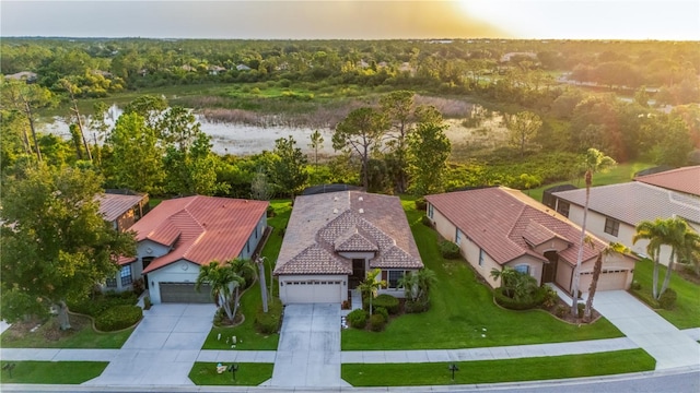2712 Arugula Dr, North Port, FL 34289 - aerial view of residential area with a heavily wooded area