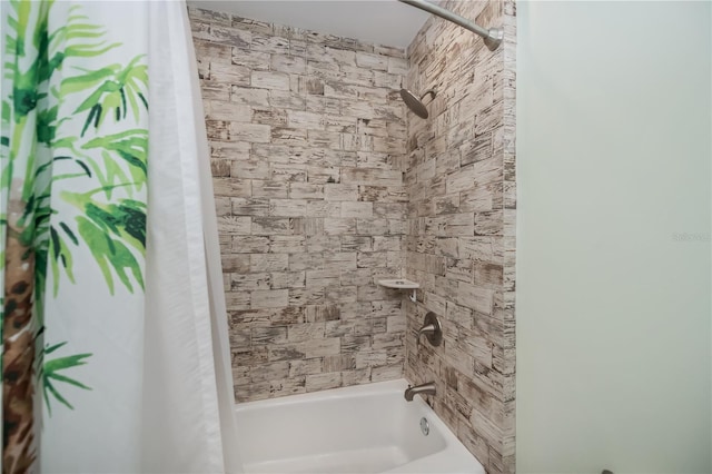 21539 Gladis Ave, Port Charlotte, FL 33952 - full bathroom featuring shower / bath combo with shower curtain