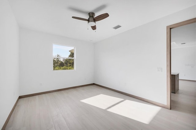 2340 Rushmore St, North Port, FL 34288 - empty room featuring ceiling fan and light wood-style flooring