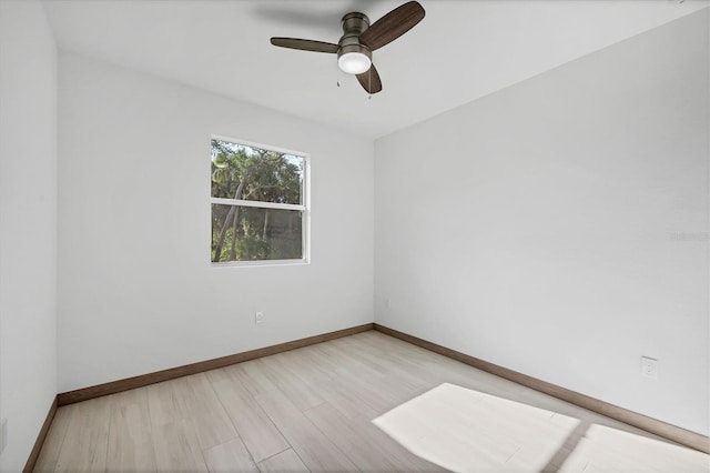 2340 Rushmore St, North Port, FL 34288 - spare room with a ceiling fan and light wood finished floors