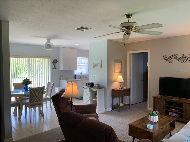 18094 Ackerman Ave, Port Charlotte, FL 33948 - living room featuring ceiling fan