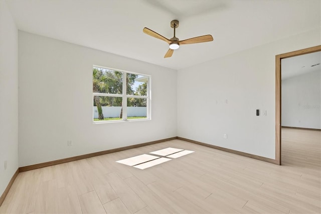 4530 Boston Ter, North Port, FL 34288 - empty room with ceiling fan and light wood-style flooring