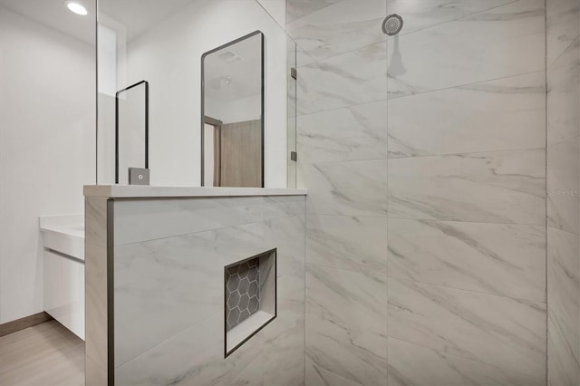 4530 Boston Ter, North Port, FL 34288 - full bathroom featuring vanity and a tile shower
