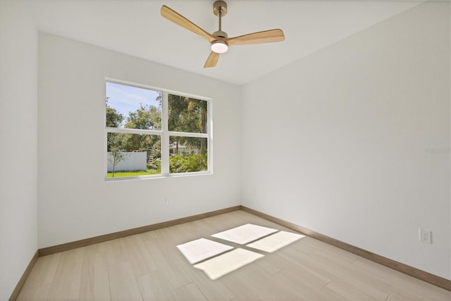 4530 Boston Ter, North Port, FL 34288 - unfurnished room with a ceiling fan and light wood finished floors
