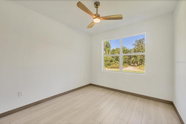 4530 Boston Ter, North Port, FL 34288 - empty room featuring ceiling fan and light wood finished floors
