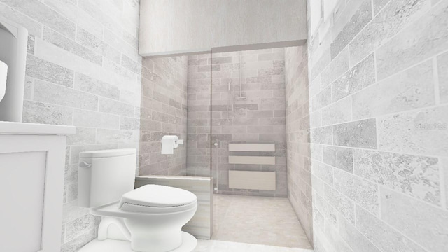 24317 Treasure Island Blvd, Punta Gorda, FL 33955 - bathroom with toilet and tile walls