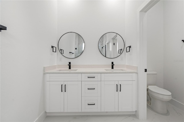 2911 37th St W, Lehigh Acres, FL 33971 - full bath featuring marble look tiles and double vanity