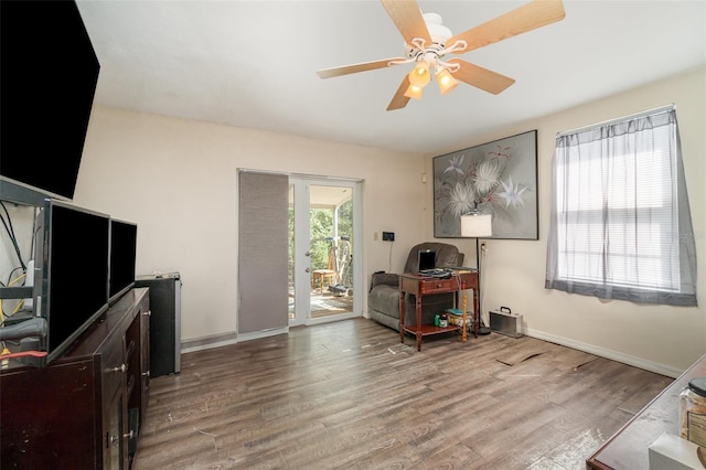 6605 NE Masters Ave, Arcadia, FL 34266 - office space featuring wood finished floors and ceiling fan