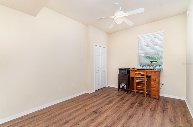 17454 Old Harmony Dr Unit 101, Fort Myers, FL 33908 - office space with wood finished floors and ceiling fan