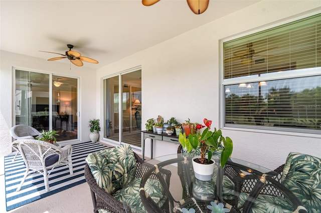 17454 Old Harmony Dr Unit 101, Fort Myers, FL 33908 - sunroom / solarium featuring ceiling fan