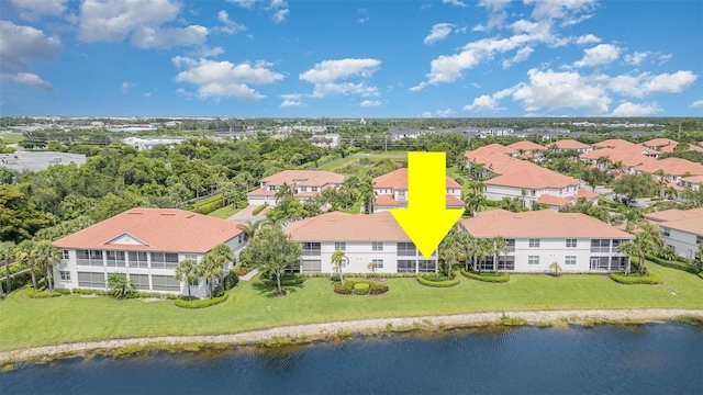 17454 Old Harmony Dr Unit 101, Fort Myers, FL 33908 - aerial perspective of suburban area featuring a large body of water