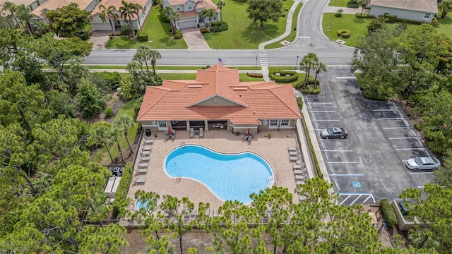 17454 Old Harmony Dr Unit 101, Fort Myers, FL 33908 - aerial view of property and surrounding area with a pool area