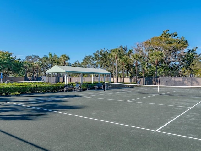 14061 Brant Point Cir Unit 7206, Fort Myers, FL 33919 - view of tennis court with a gazebo