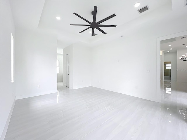 576 Mcdill Dr, Port Charlotte, FL 33953 - spare room with ceiling fan, light wood finished floors, and recessed lighting