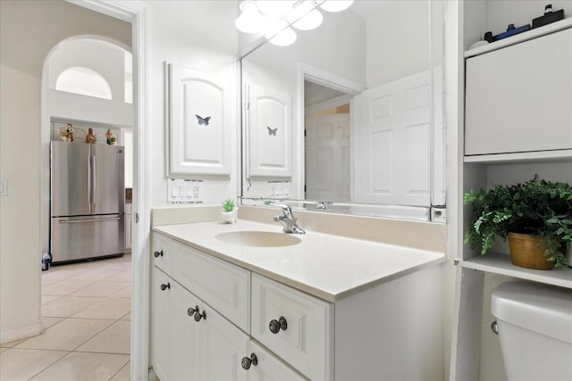 2329 Como St, Port Charlotte, FL 33948 - bathroom with vanity and tile patterned floors