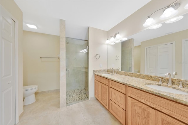 3993 NE Bobay Rd, Arcadia, FL 34266 - bathroom featuring a stall shower and double vanity