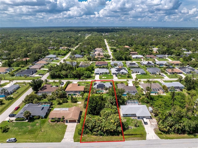 18147 Brazil Ave, Port Charlotte, FL 33948 - aerial view of residential area with property parcel outlined