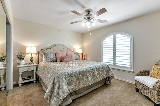 1250 W Marion Ave Unit 333, Punta Gorda, FL 33950 - bedroom with carpet floors and ceiling fan