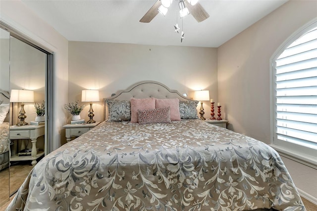 1250 W Marion Ave Unit 333, Punta Gorda, FL 33950 - bedroom featuring multiple windows and ceiling fan