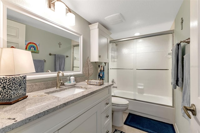 1250 W Marion Ave Unit 333, Punta Gorda, FL 33950 - full bath with vanity, enclosed tub / shower combo, and tile patterned floors