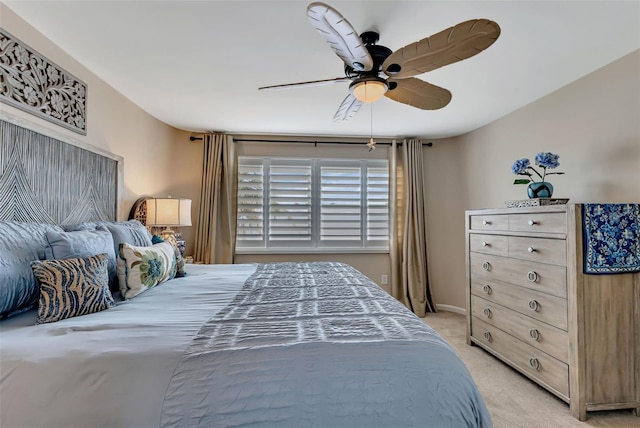 1250 W Marion Ave Unit 333, Punta Gorda, FL 33950 - bedroom featuring light carpet and ceiling fan