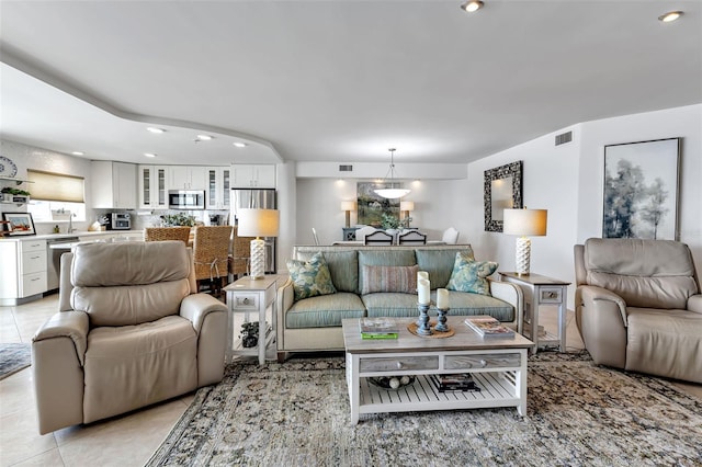1250 W Marion Ave Unit 333, Punta Gorda, FL 33950 - living area featuring recessed lighting and light tile patterned floors