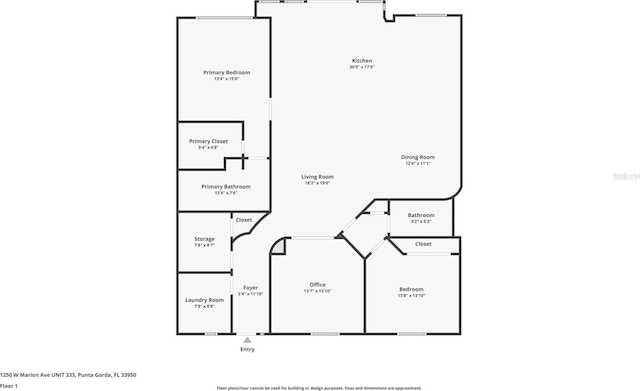 1250 W Marion Ave Unit 333, Punta Gorda, FL 33950 - view of home floor plan