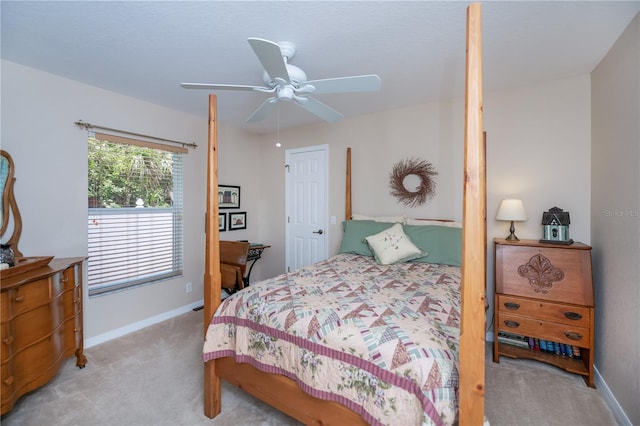 3824 Dominic St, North Port, FL 34288 - carpeted bedroom featuring baseboards and ceiling fan