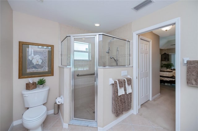 3824 Dominic St, North Port, FL 34288 - ensuite bathroom featuring a stall shower and tile patterned flooring