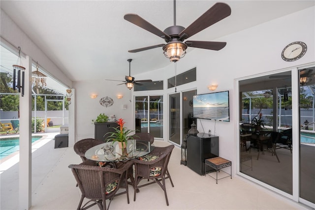 3824 Dominic St, North Port, FL 34288 - view of patio with a ceiling fan